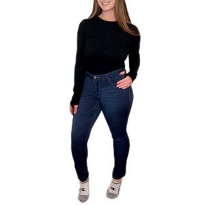Celebrity Pink Dark Blue Stretch Midrise Denim Jean Jegging Size 7/28 Medium Lg